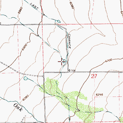 Topographic Map of Last Chance Ditch, UT