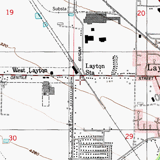 Topographic Map of Layton Station, UT