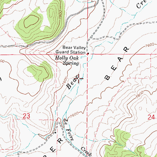 Topographic Map of Le Fevre Creek, UT