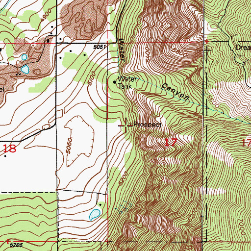 Topographic Map of Leader Mine, UT