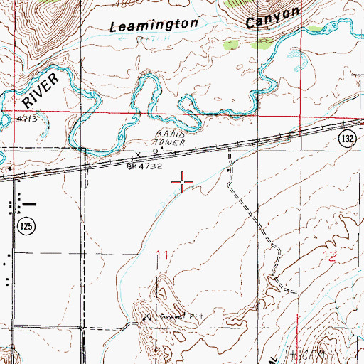 Topographic Map of Leamington Canyon, UT