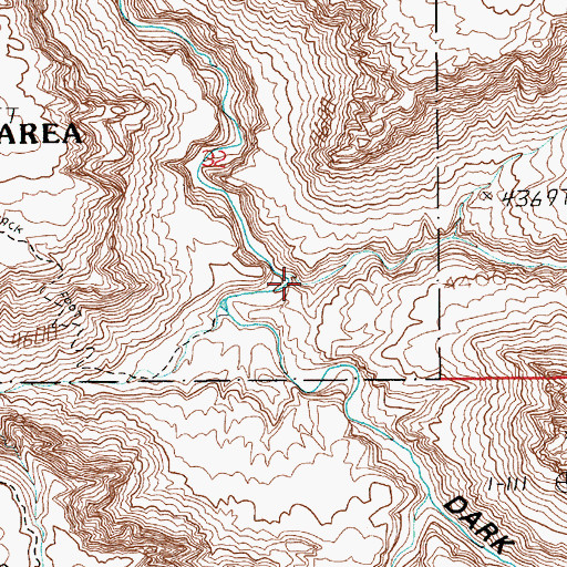 Topographic Map of Lean-To Canyon, UT