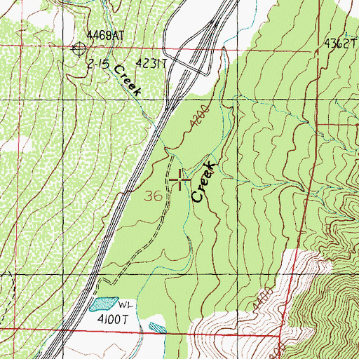 Topographic Map of Leap Creek, UT