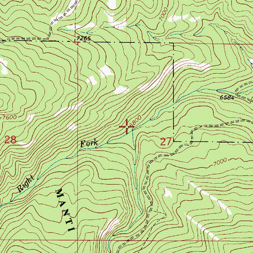 Topographic Map of Left Fork Clear Creek, UT