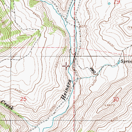 Topographic Map of Left Fork Heiners Creek, UT