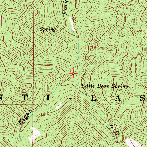Topographic Map of Left Fork Lake Fork, UT