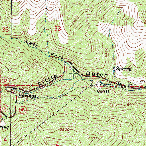 Topographic Map of Left Fork Little Dutch Hollow, UT