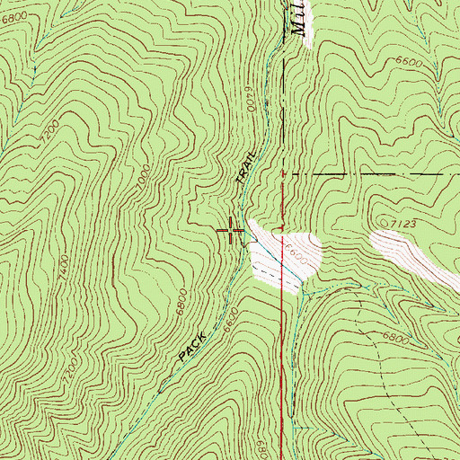 Topographic Map of Left Fork Mill Fork, UT