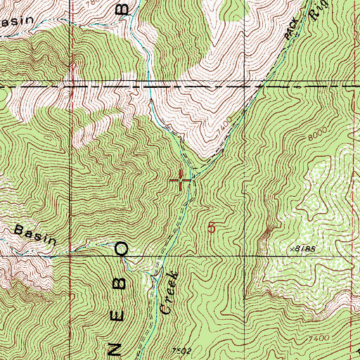 Topographic Map of Left Fork Salt Creek, UT