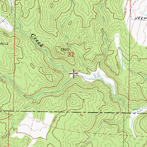 Topographic Map of Left Fork Sandy Creek, UT