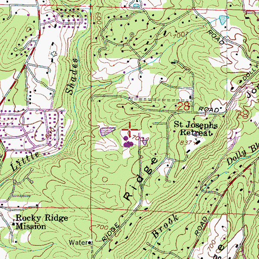 Topographic Map of Gresham Junior High School, AL