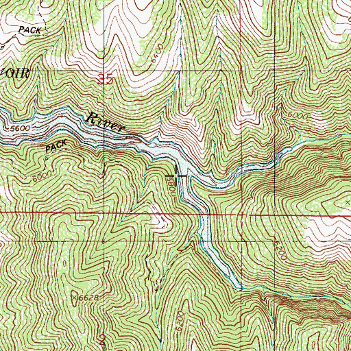 Topographic Map of Left Fork South Fork Ogden River, UT