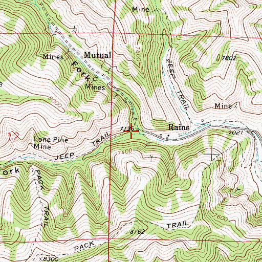 Topographic Map of Left Fork Spring Canyon, UT