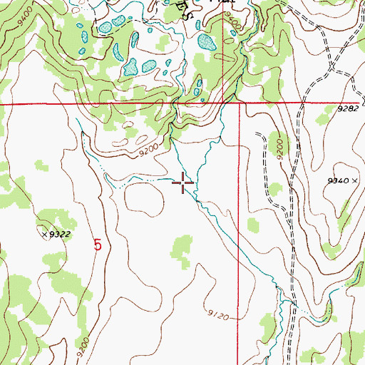 Topographic Map of Left Fork U M Creek, UT