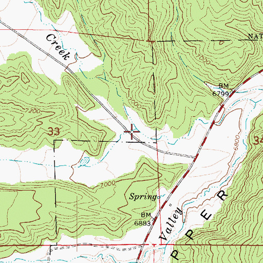 Topographic Map of Left Hand Allen Creek, UT