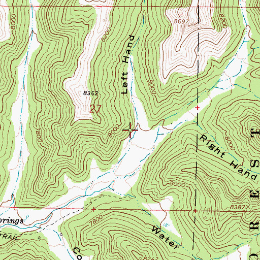 Topographic Map of Left Hand Canyon, UT