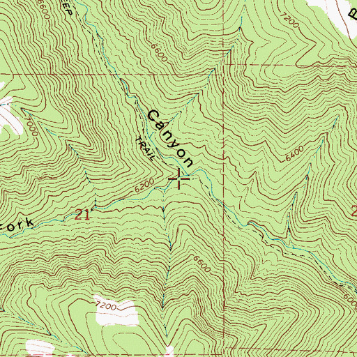Topographic Map of Left Hand Fork Axhandle Canyon, UT