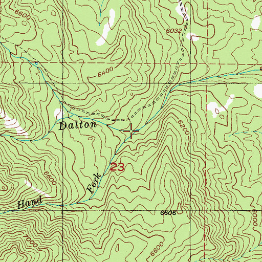 Topographic Map of Left Hand Fork Dalton Creek, UT