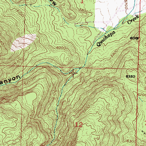 Topographic Map of Left Quichapa Canyon, UT