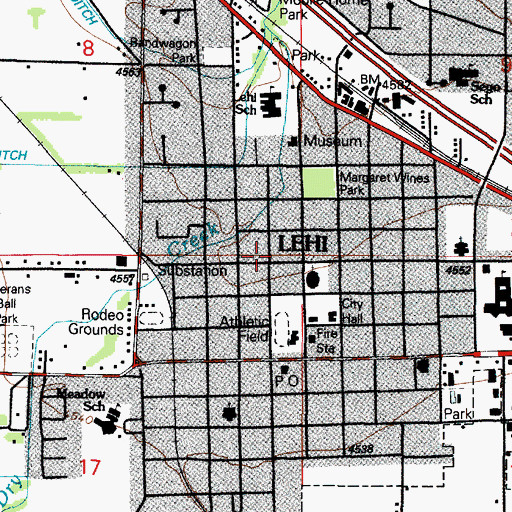 Topographic Map of Lehi, UT