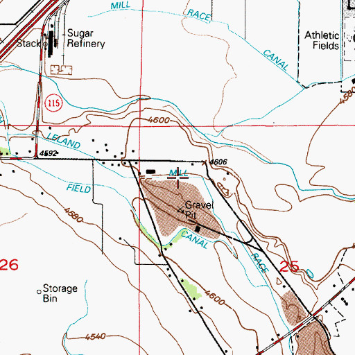 Topographic Map of Leland Mill Race, UT