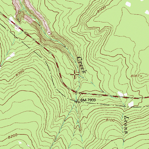 Topographic Map of Leona Creek, UT