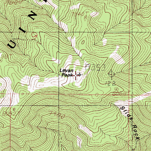 Topographic Map of Levan Peak, UT