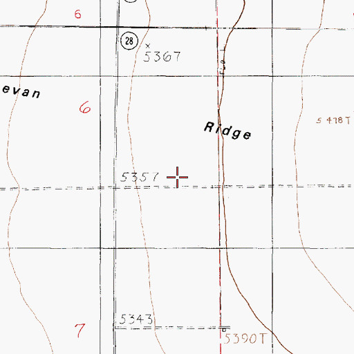 Topographic Map of Levan Ridge, UT