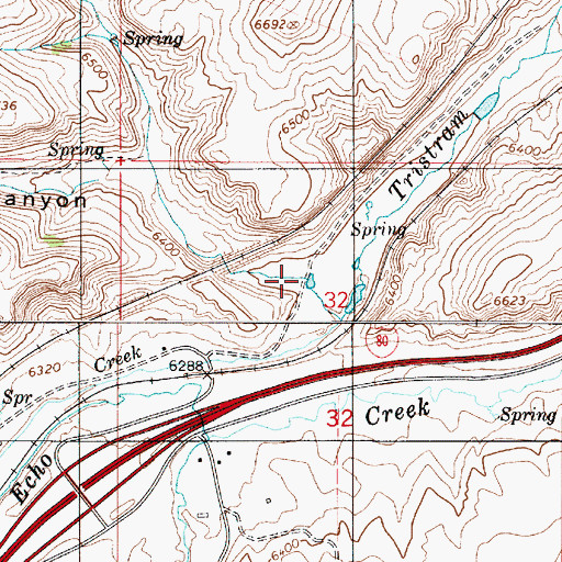 Topographic Map of Lewis Canyon, UT