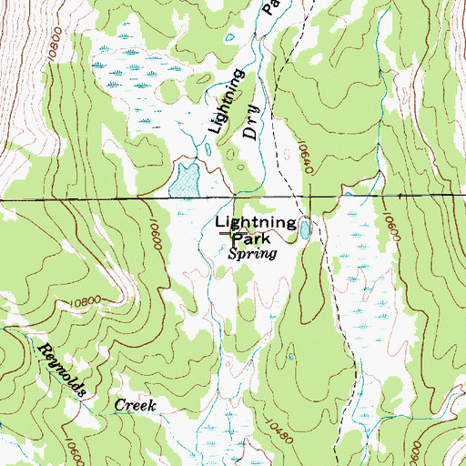 Topographic Map of Lightning Park, UT