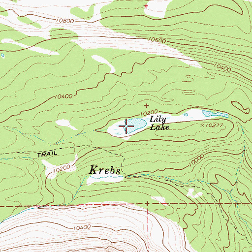Topographic Map of Lily Lake, UT