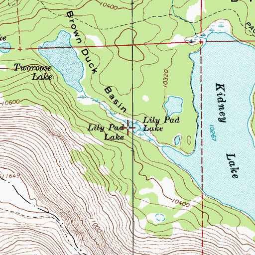 Topographic Map of Lily Pad Lake, UT