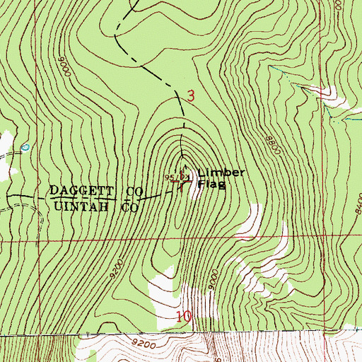 Topographic Map of Limber Flag, UT