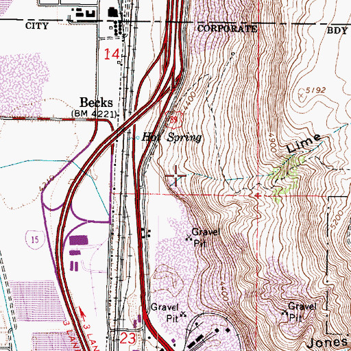 Topographic Map of Lime Canyon, UT