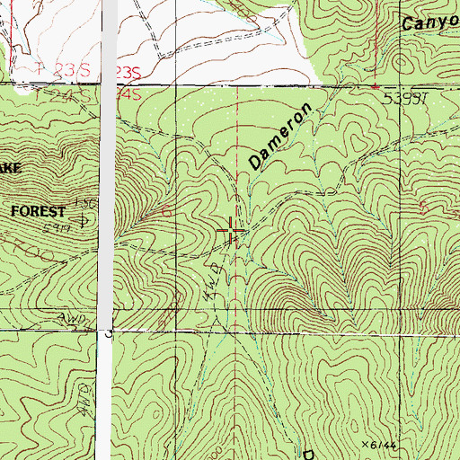 Topographic Map of Limekiln Canyon, UT