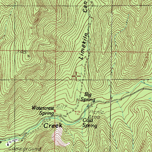 Topographic Map of Limekiln Canyon, UT