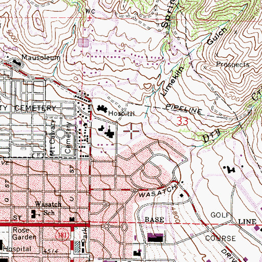 Topographic Map of Limekiln Gulch, UT