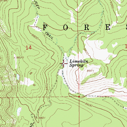 Topographic Map of Limekiln Spring, UT