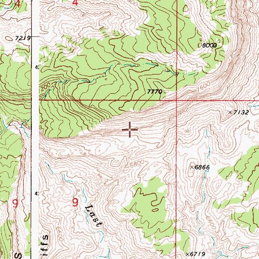 Topographic Map of Limestone Cliffs, UT