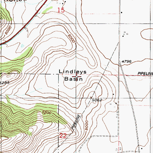 Topographic Map of Lindleys Basin, UT