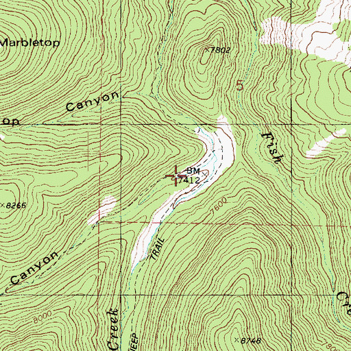 Topographic Map of Line Canyon, UT