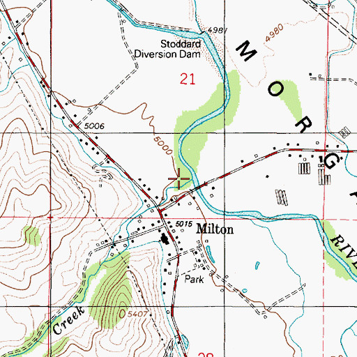 Topographic Map of Line Creek, UT