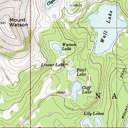 Topographic Map of Linear Lake, UT