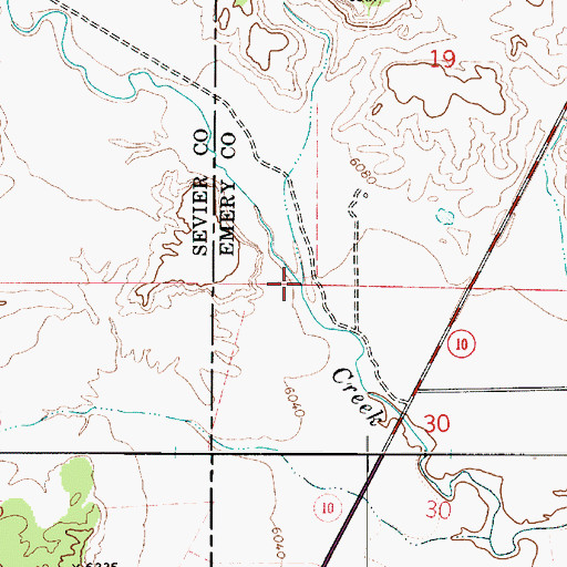 Topographic Map of Link Canyon Wash, UT