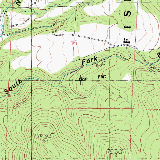 Topographic Map of Lion Flat, UT