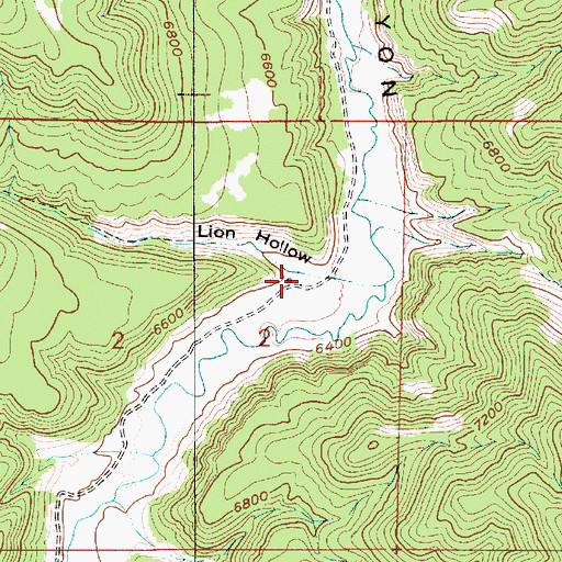 Topographic Map of Lion Hollow, UT