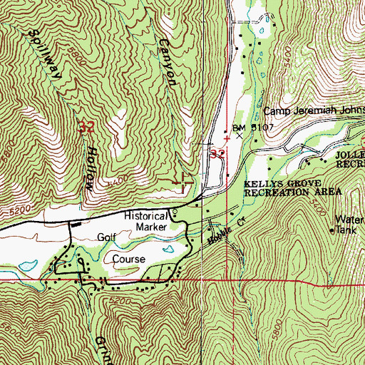 Topographic Map of Lions Canyon, UT