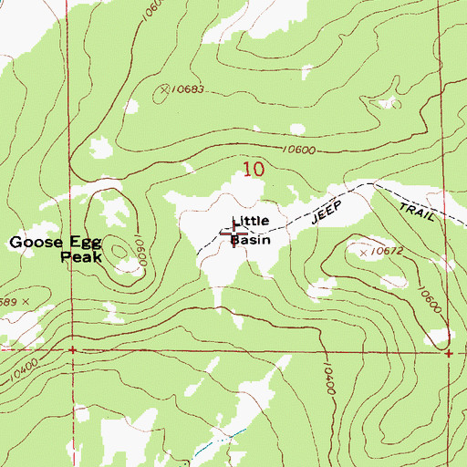 Topographic Map of Little Basin, UT