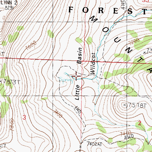 Topographic Map of Little Basin, UT