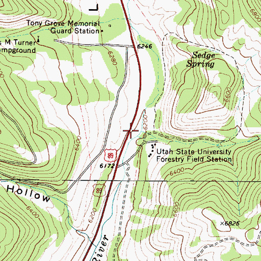 Topographic Map of Little Bear Creek, UT